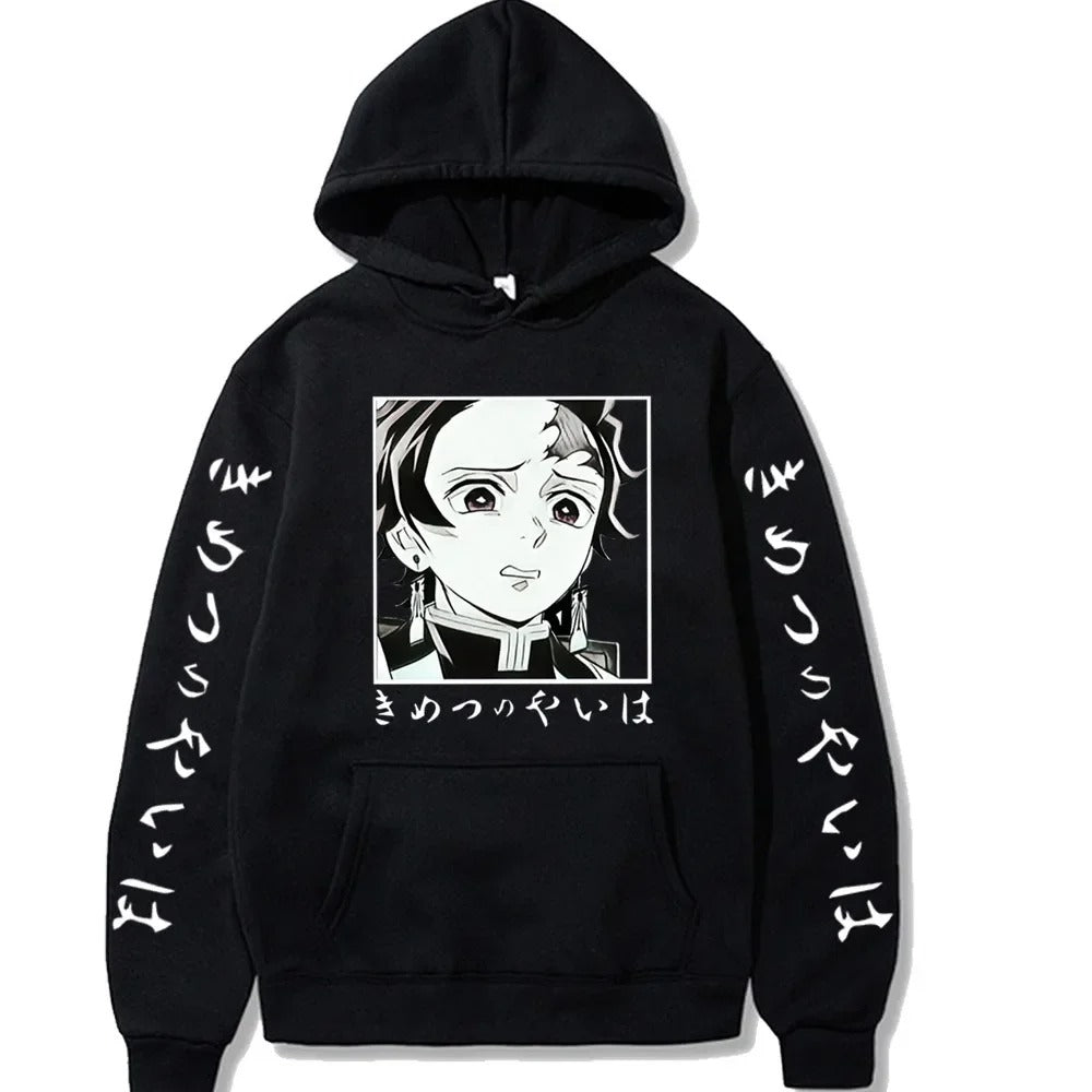 MS™ Tanjiro Manga Style White Hoodie