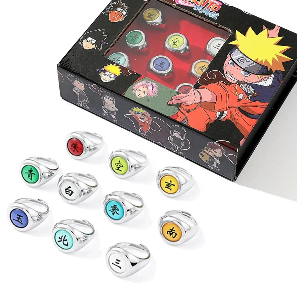 10pcs Naruto Akatsuki Rings - MangaSense