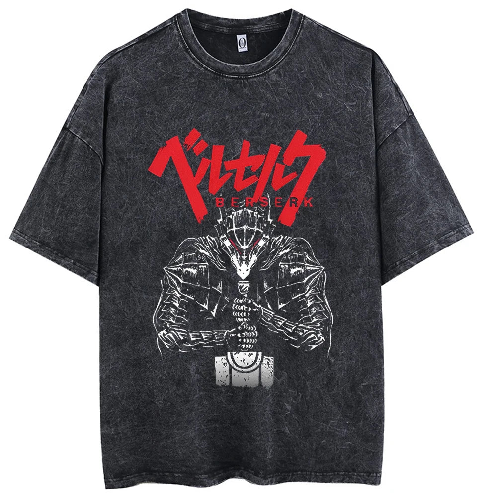 Berserk Guts Vintage Washed T-Shirt - MangaSense