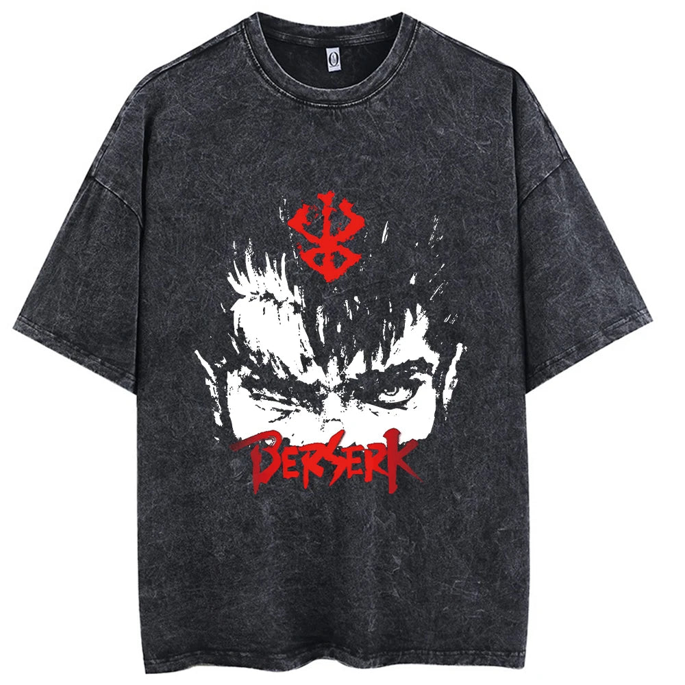 Berserk Guts Vintage Washed T-Shirt - MangaSense