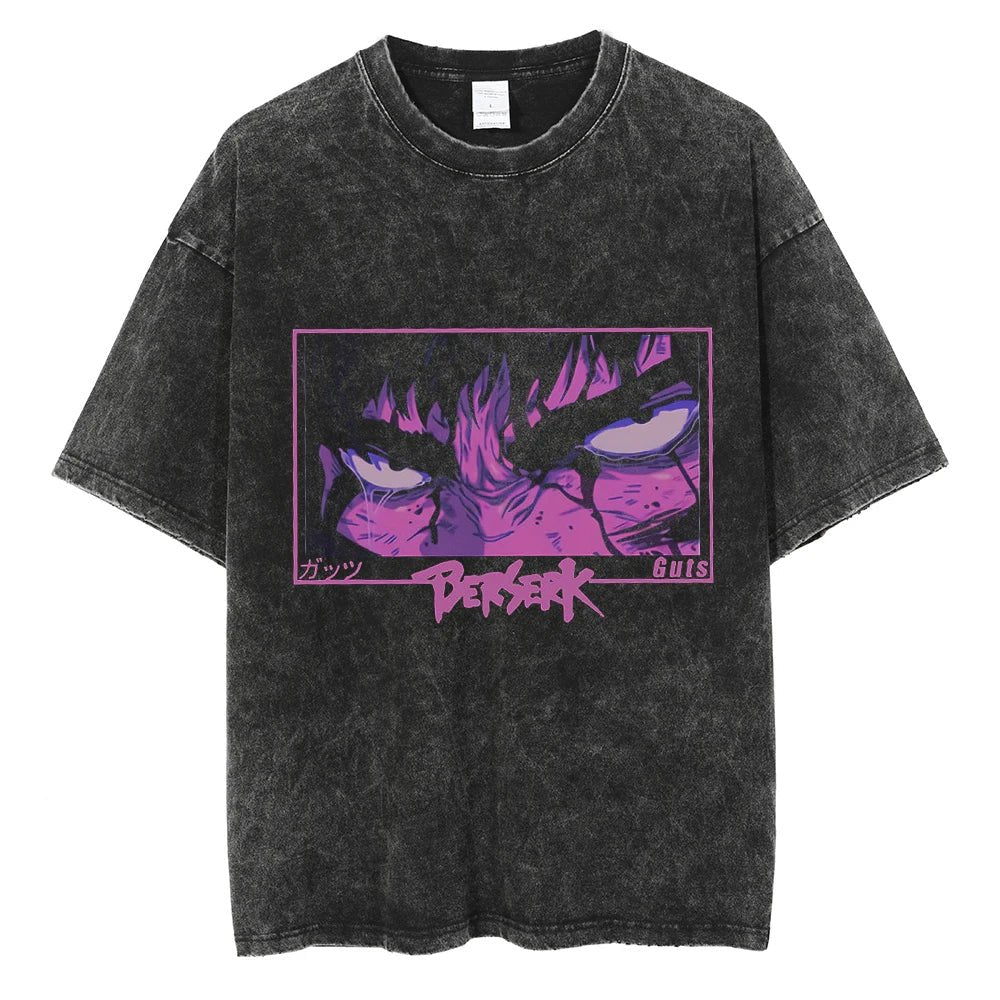 Berserk Guts Vintage Washed T-Shirt - MangaSense