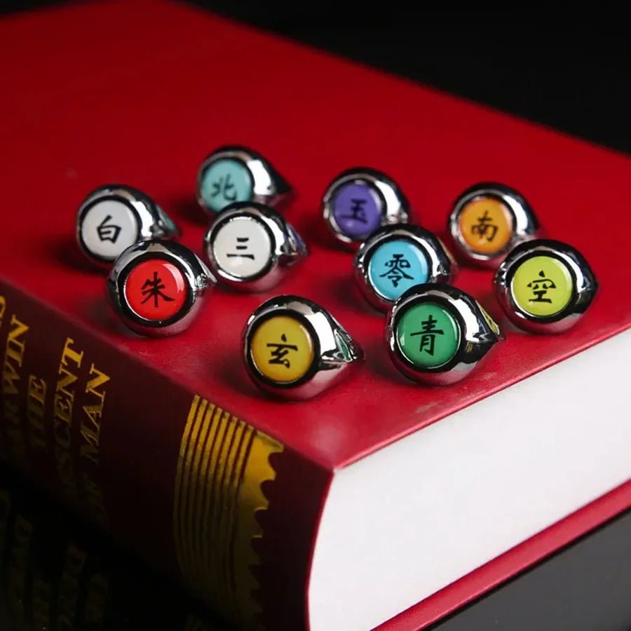 10pcs Naruto Akatsuki Rings - MangaSense