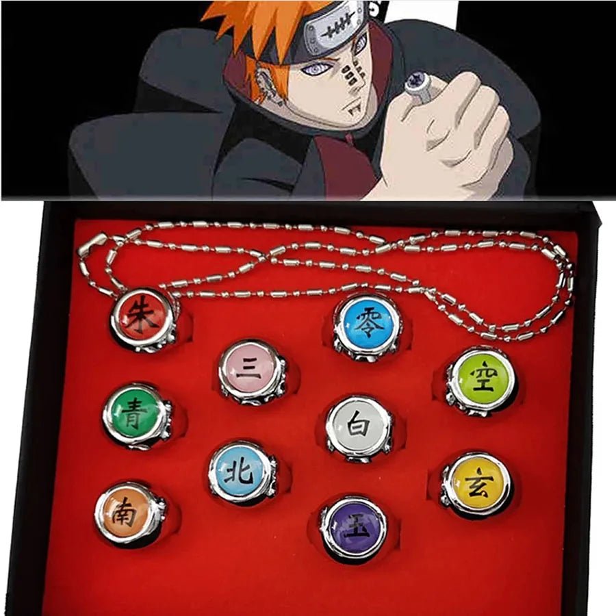 10pcs Naruto Akatsuki Rings - MangaSense