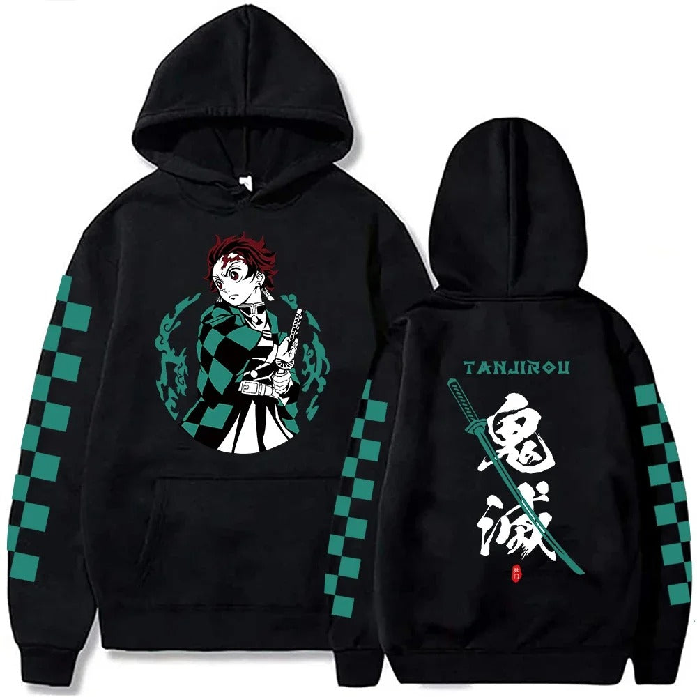 MS™ Tanjiro Kamado Checkered Sleeve Hoodie
